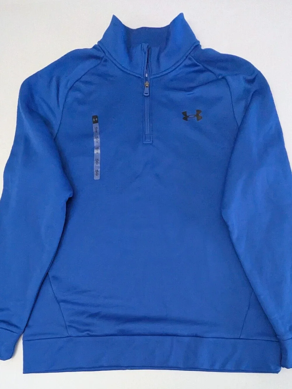 Under Armour Fleece 1/4 Zip Shirt Rich Blue Men's Long Sleeves Size L Brand New